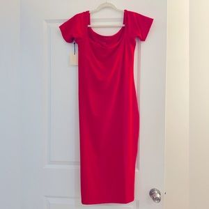 NWT HATCH Maternity red bodycon dress size large